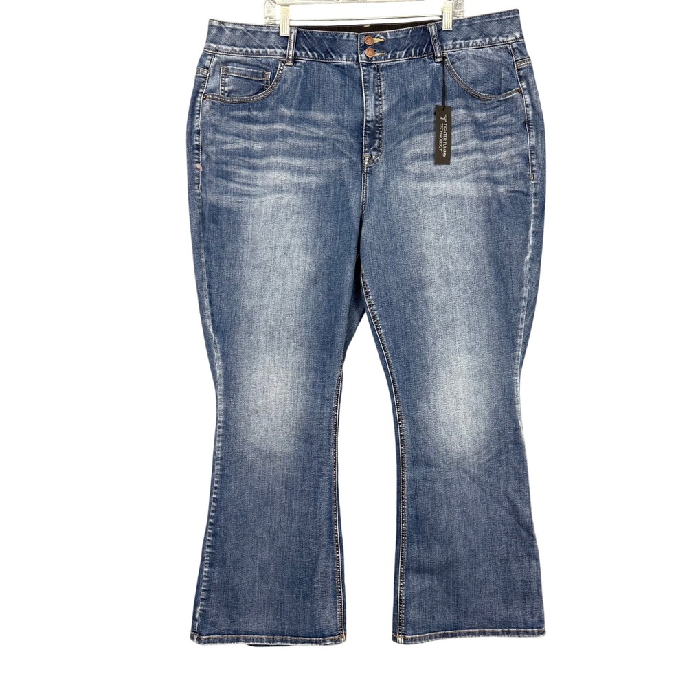 Lane Bryant Bootcut Jeans Womens 26 Blue High Rise T3 Tighter Tummy Tech NWT